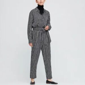 Uniqlo x Marimekko Black and White Long Sleeve Jumpsuit